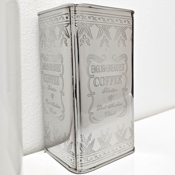 Vintage English Breakfast Coffee Steel Tin Canister & Lid - Picture 11 of 13